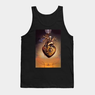 Steampunk mechanical heart Tank Top